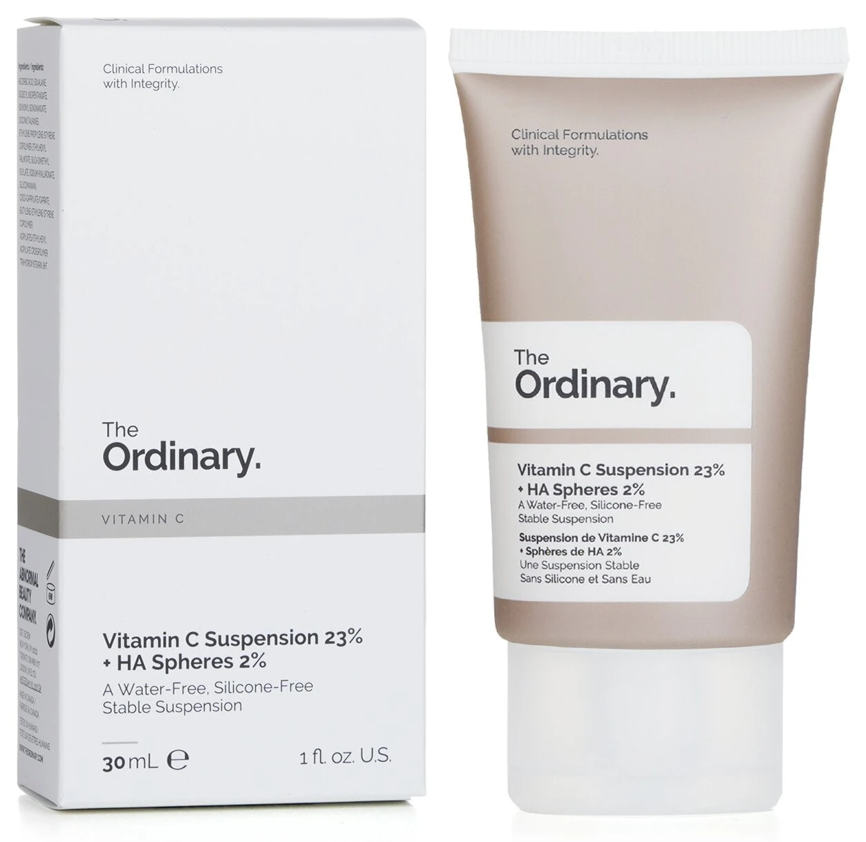 Produit et emballage — The Ordinary - Suspension de Vitamine C 23% + Sphère de HA, 30 ml