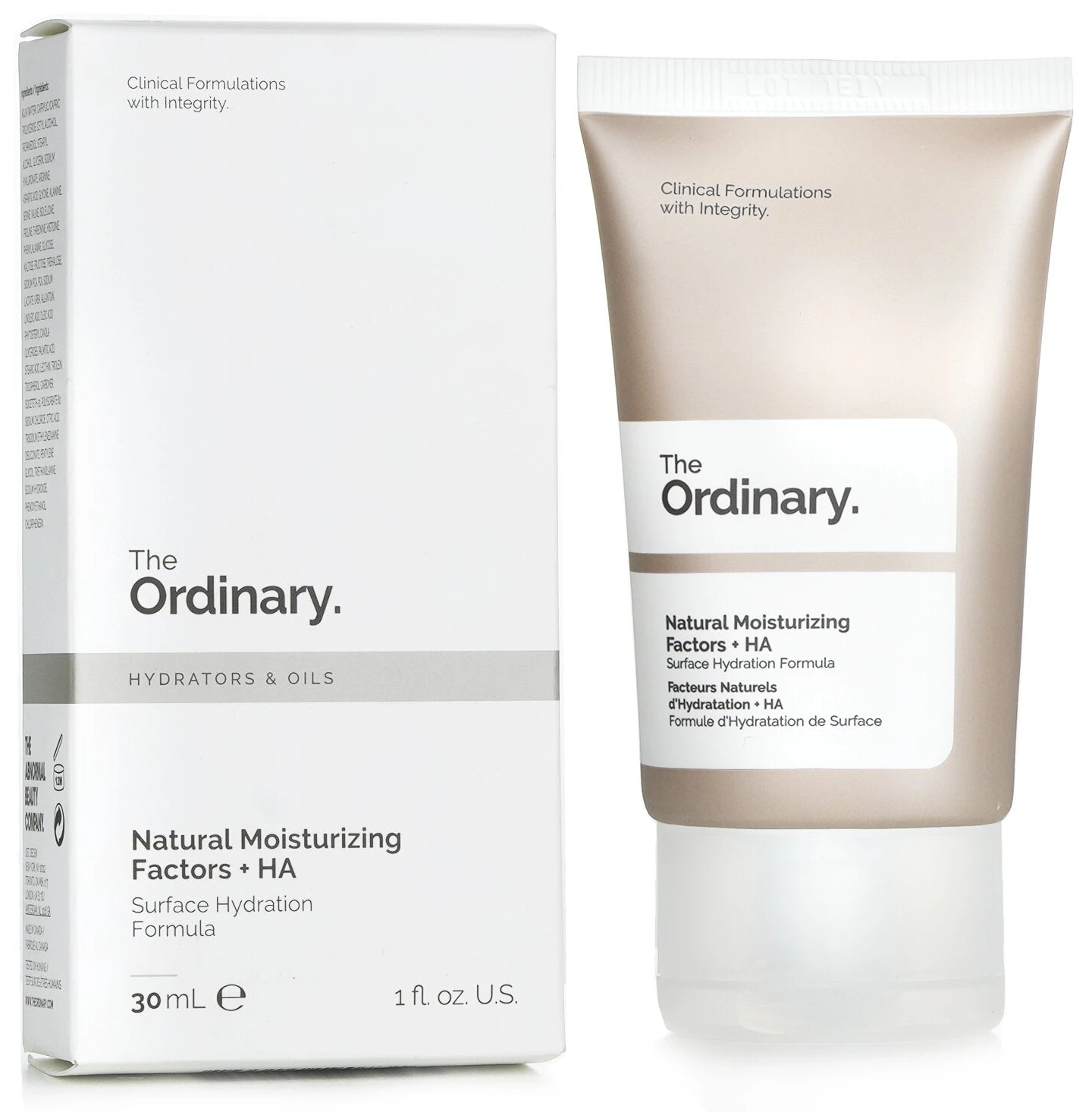 Produit et emballage — The Ordinary - Facteurs Naturels d'Hydratation + HA, 30 ml