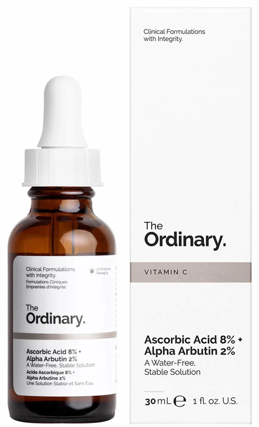 Produit et emballage — The Ordinary - Acide Ascorbique 8% + Alpha Arbutine 2% Vitamine C, 30 ml
