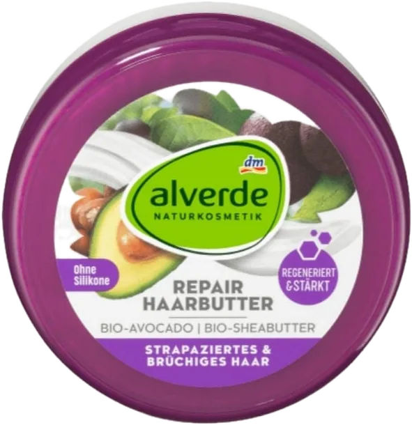 Alverde - زبدة الشعر المرممة العضوية، 200 مل