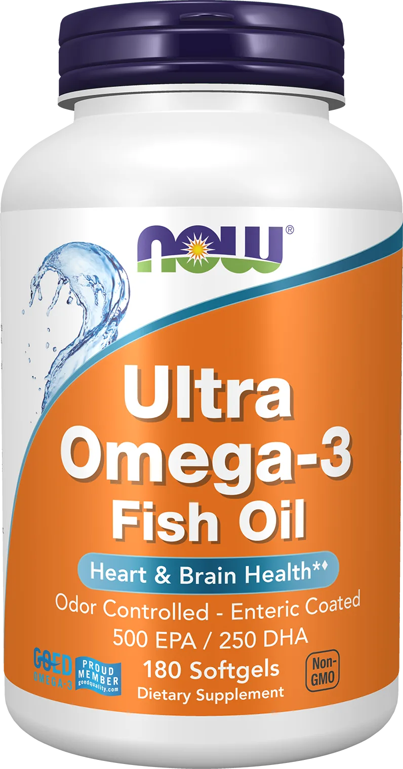 Now Foods - ألترا أوميغا 3 500 EPA/250 DHA، 180 كبسولة