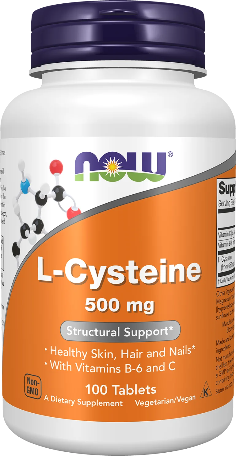 NOW Foods – L‑Cystéine 500 mg – 100 comprimés