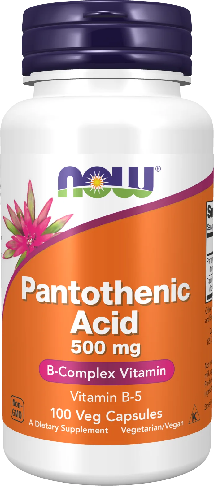 NOW Foods – Acide pantothénique 500 mg – 100 capsules végétales