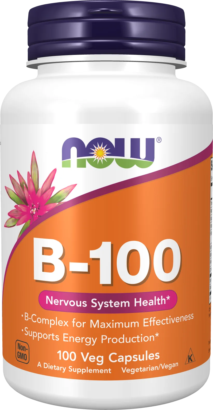 NOW Foods – Complexe b 100 – Vitamine B-100 – 100 capsules végétales