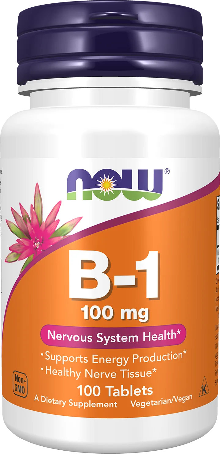 NOW Foods، B-1، 100 ملغ، 100 حبة