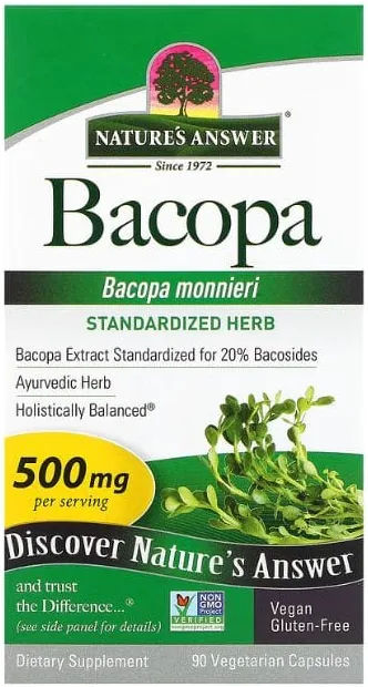 Nature's Answer، باكوبا، 500 مجم، 90 كبسولة نباتية