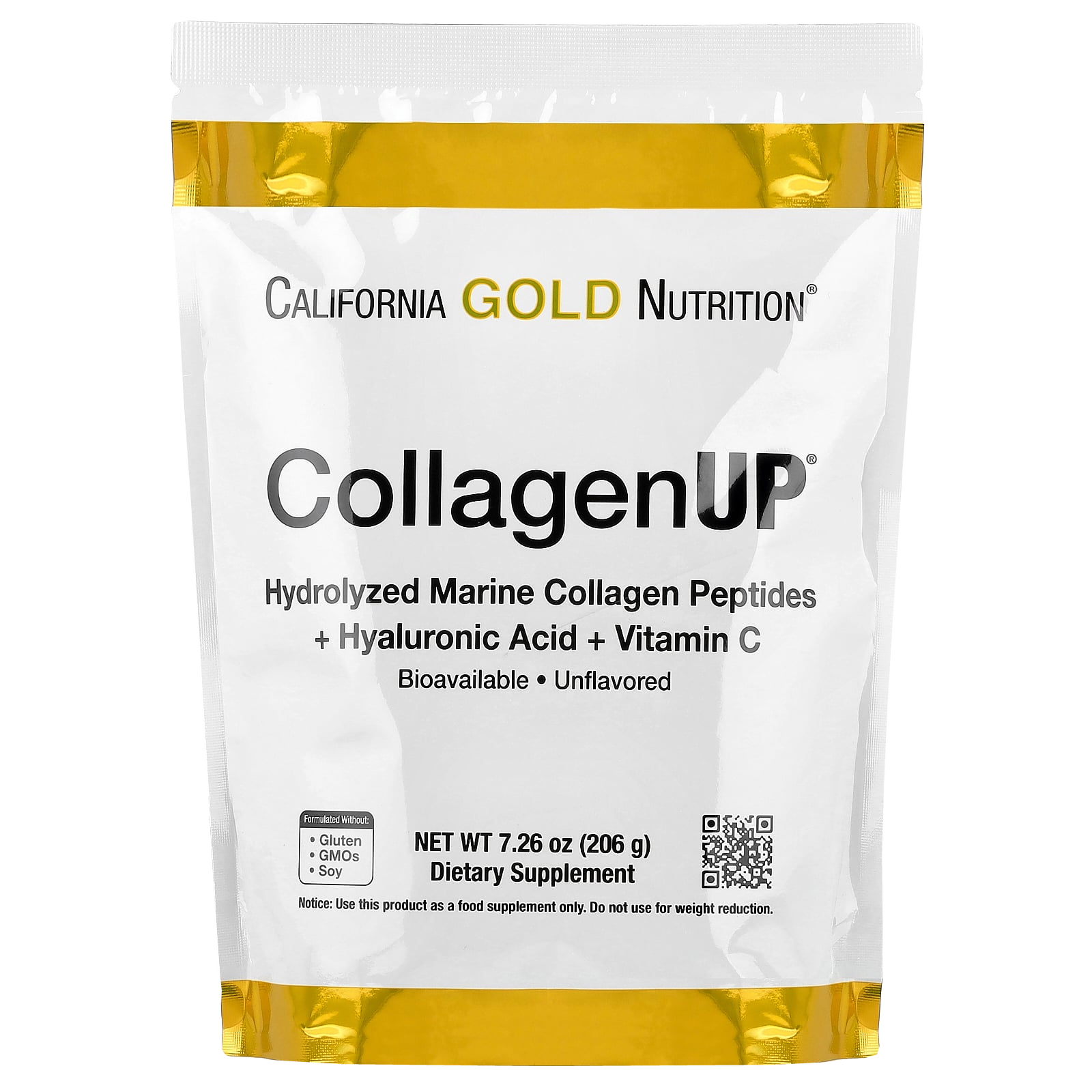 California Gold Nutrition CollagenUP – Collagène marin, 206 g