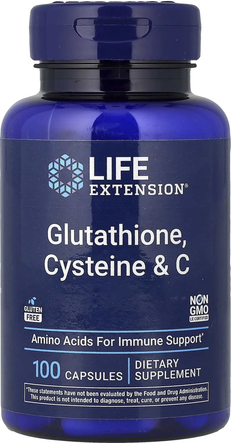 Life Extension, Glutathion, Cystéine & vitamine C, 100 capsule