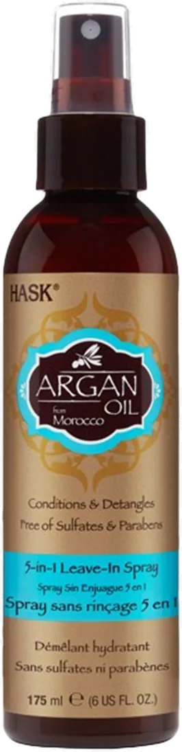 Hask – بخاخ 5 في 1 بدون شطف بزيت الأرغان، 175 مل