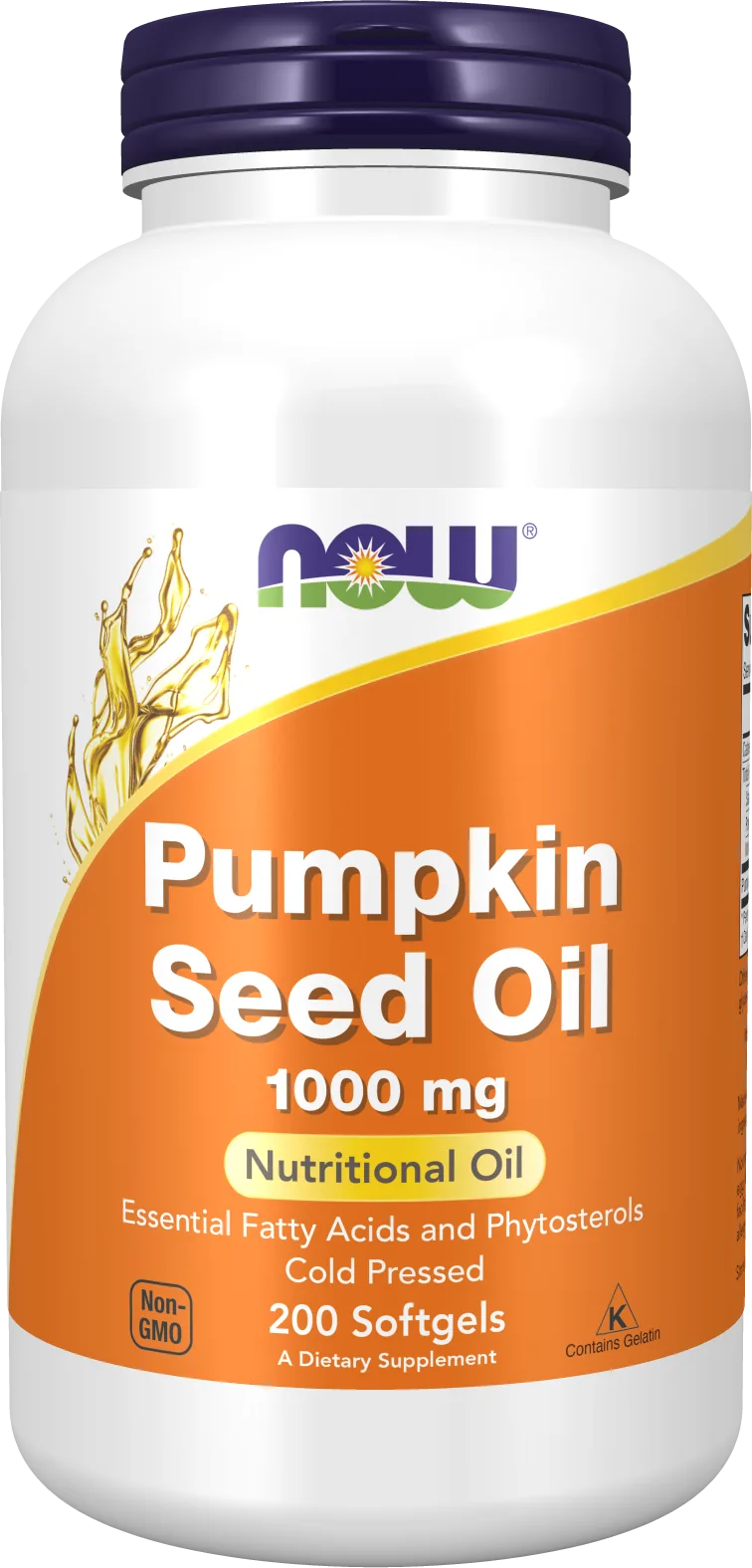 NOW Foods Huile de Graine de Courge 1000 mg — Prostate & Cheveux (Pumpkin Seed Oil) | 100 Softgels