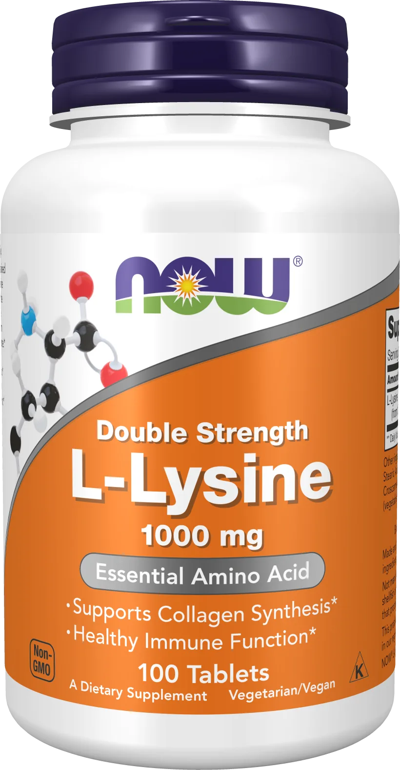 NOW Foods, L-lysine, 1000 mg, 100 comprimés