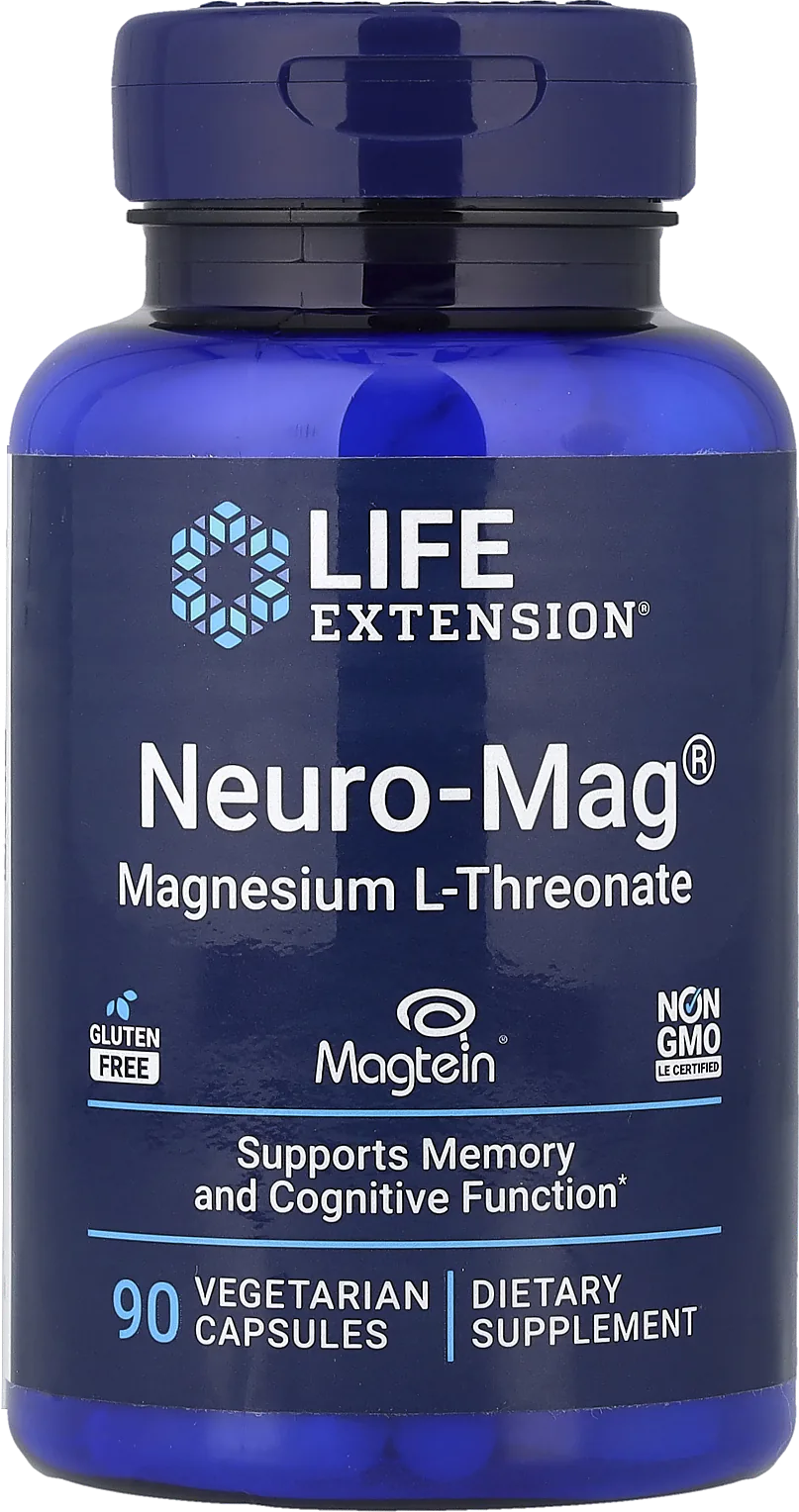 Life Extension، Neuro-Mag، L-ثريونات المغنيسيوم، 144 مجم، 90 كبسولة نباتية