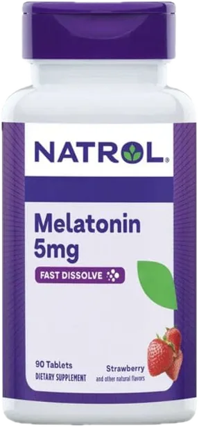 Natrol – Melatonin Fast Dissolve Fraise 5 mg – 90 comprimés