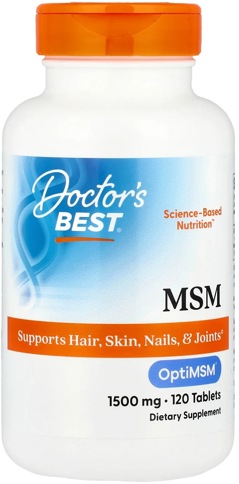 Doctor’s Best – MSM مع OptiMSM، 1500 مجم، 120 حبة