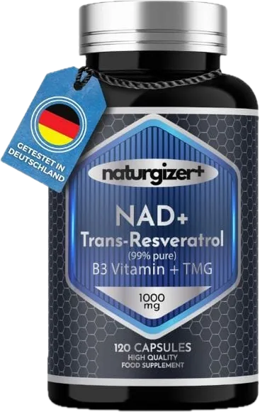 NAD، ريسفيراترول، نياسيناميد، TMG 1000 مجم (120 كبسولة). Naturgizer+