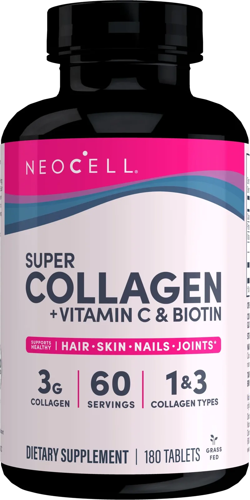 NeoCell، سوبر كولاجين + فيتامين C وبيوتين، 180 حبة