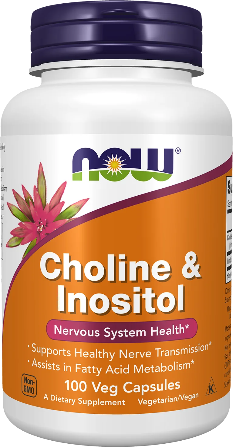 NOW Foods، كولين وإينوزيتول، 100 كبسولة نباتية