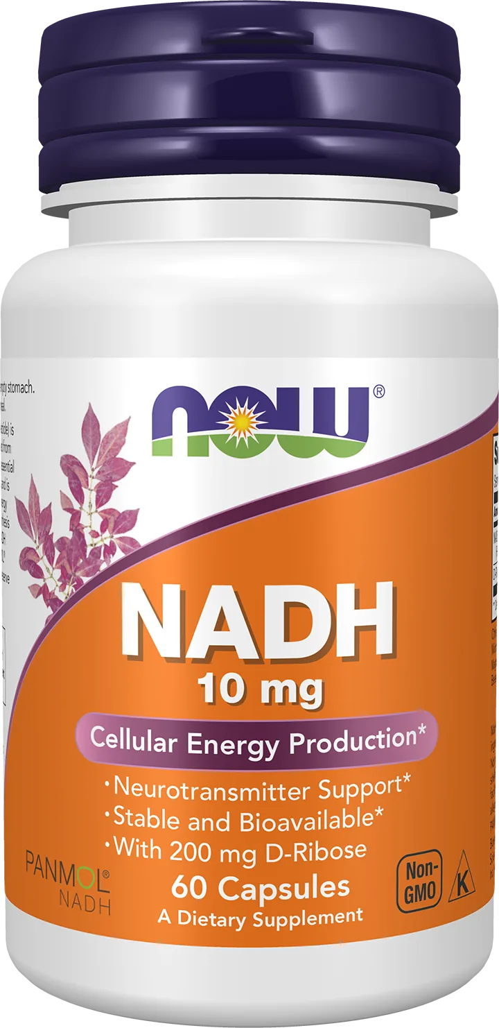 NOW Foods، NADH، 10 ملغ، 60 كبسولة نباتية