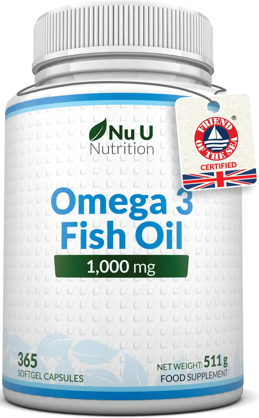 Nu U Nutrition - أوميغا 3، 365 كبسولة