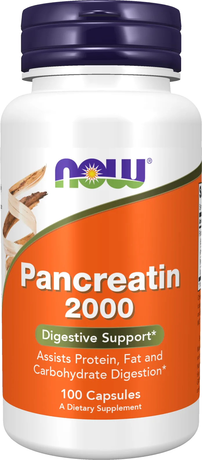 NOW Foods – Pancreatin 2000 – 100 gélules