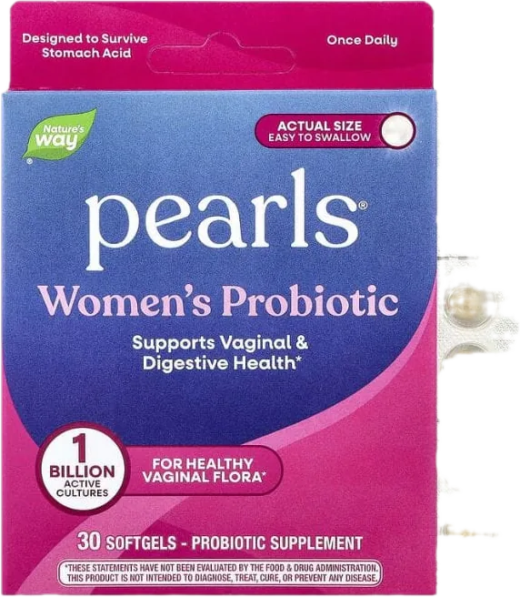 Probiotique Flore Intime Nature's Way Pearls 1 Milliard UFC 30 Softgels