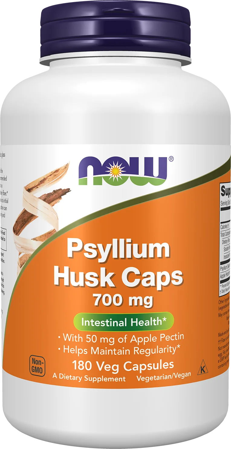 NOW Foods – Psyllium Husk Caps 700 mg – 180 capsules végétales