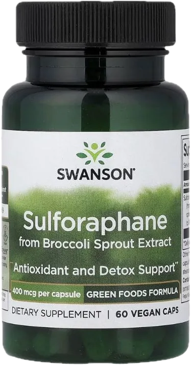 Swanson Sulforaphane 400mcg – Antioxydant & Détox Foie 60 Gélules