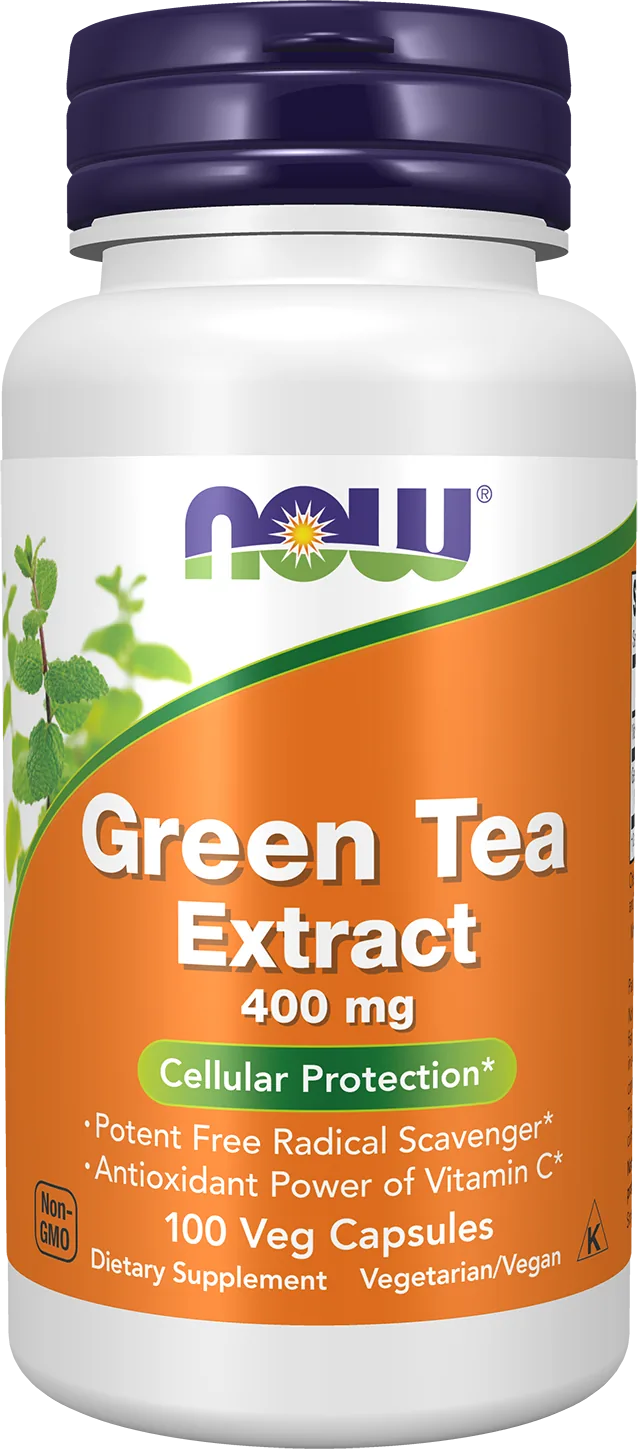 NOW Foods – مستخلص الشاي الأخضر 400 مجم – 100 كبسولة نباتية
