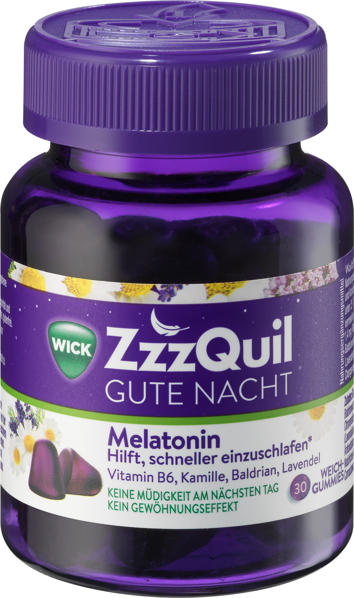 WICK ZzzQuil Gute Nacht – 30 gummies à la mélatonine