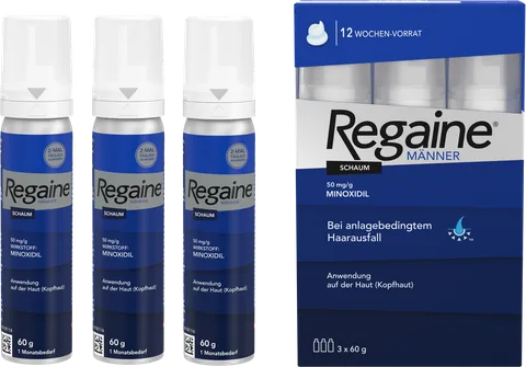 ثلاث عبوات من رغوة Regaine Minoxidil 5٪