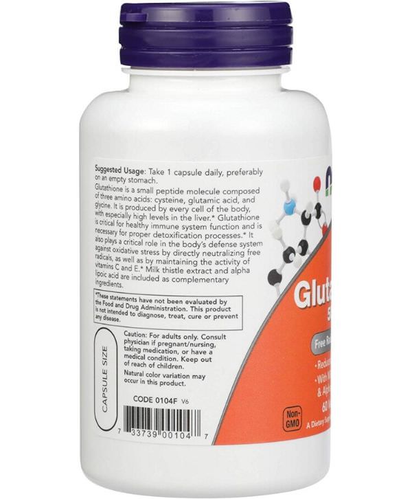 Now Foods - Glutathion, 500 mg, 60 capsules propose des suppléments de glutathion de haute qualité. Découvrez les bienfaits de Now Foods - Glutathion, 500 mg, 60 gélules pour un bien-être amélioré.