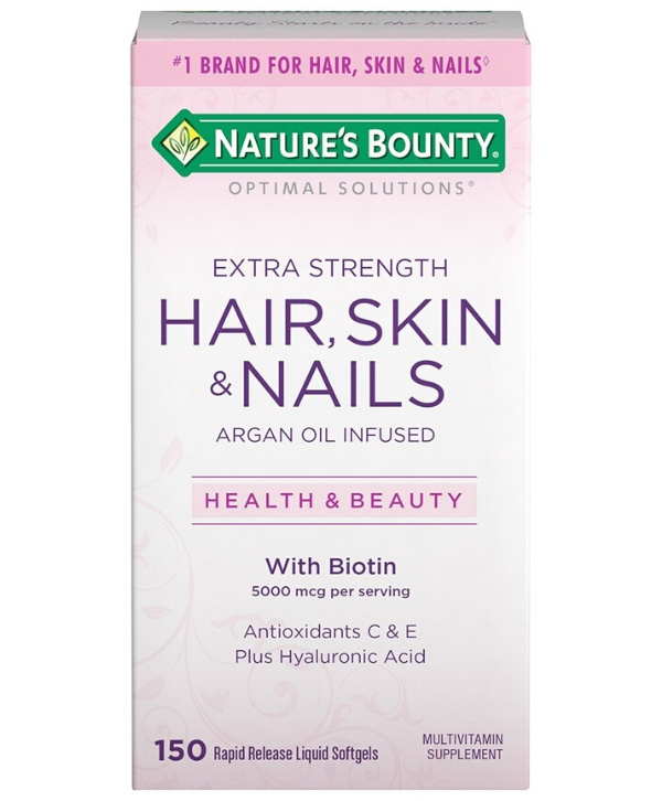 Nature's Bounty - Vitamines pour Cheveux, Peau et Ongles - Formule extra-forte pour une beauté améliorée.