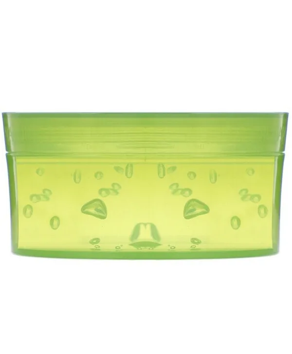 Un récipient en plastique vert avec un couvercle rempli de Nature Republic - Gel d'Aloe Vera, 300 ml.