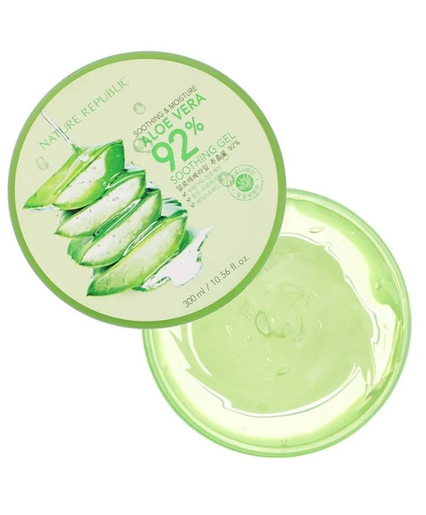 Nature Republic - Gel d'Aloe Vera, 300 ml, importé de Corée et maintenant disponible au Maroc.