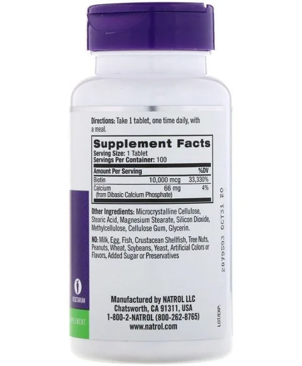 Natrol Maroc Biotine Beauty 10.000 mcg GermanBeautyShop