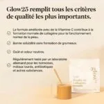 Glow25® كولاجين مسحوق [450 جم] – كولاجين مهدرج – قابل للذوبان – محايد