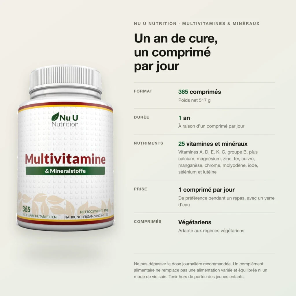 Nu U Nutrition - فيتامينات ومعادن متعددة، 365 حبة