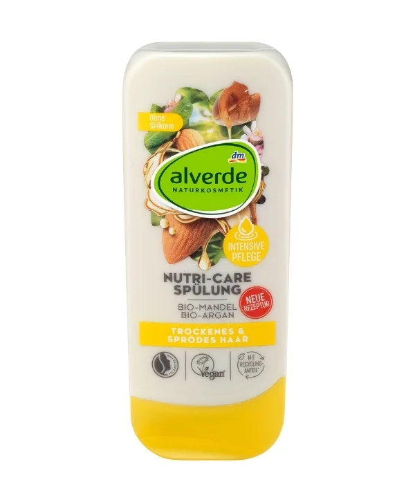 Alverde - Après-Shampoing Nutri-Care Amande & Argan Bio, 200 ml