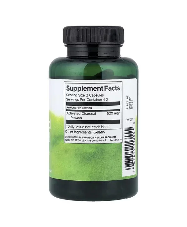 Charbon Actif 100% Naturel – 120 Gélules Végétales – Détoxification & Bien-être Digestif