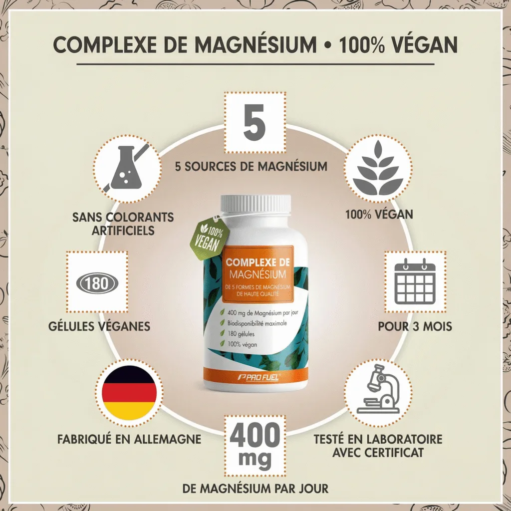 Magnesium Complex ProFuel 400mg – Énergie & Récupération 180 Gélules