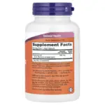 Bouteille blanche de NOW Foods Berberine HCl 500 mg, 90 gélules végétales avec un bouchon violet ; l'étiquette indique les données du supplément, les ingrédients supplémentaires et les détails de fabrication.