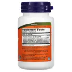 Une bouteille de Now Foods, probiotique, 25 milliards, 50 capsules avec une étiquette contenant du probiotique.
