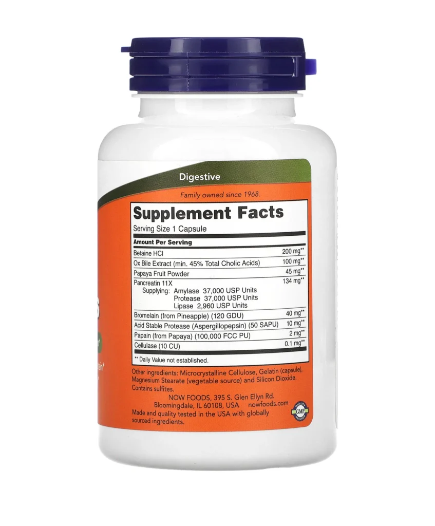 NOW Foods، إنزيمات هضمية فائقة الفعالية، 90 كبسولة