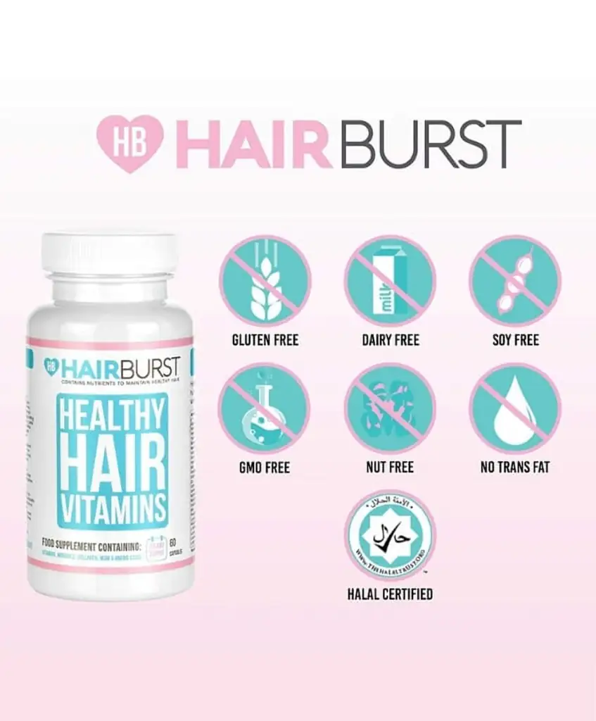 Hairburst - فيتامينات للشعر، 60 كبسولة
