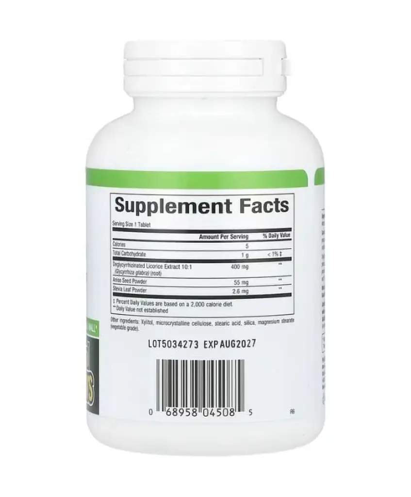 Natural Factors، DGL، مستخلص جذر عرق السوس منزوع الجليسيريزين، 90 حبة قابلة للمضغ