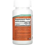 Le flacon blanc portant la mention "Supplement Facts" fournit des informations sur les gélules de fer (36 mg), tandis que le panneau orange indique les ingrédients et les coordonnées du fabricant.