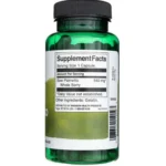 Une bouteille verte de NOW Foods Baies de chou palmiste nain, 550 mg, 100 capsules végétariennes comporte des informations sur le supplément et les ingrédients au dos et a un bouchon noir.
