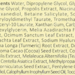 Détail photographique de la liste complète des ingrédients Beauty of Joseon Glow Serum Propolis + Niacinamide – 30 ml