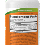 Composition et ingrédients NOW Foods Peppermint Gels – Menthe, gingembre et fenouil, 90 capsules